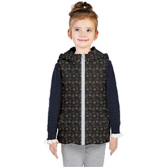 Black And Gold Festive Design Kid s Puffer Vest by SageExpress