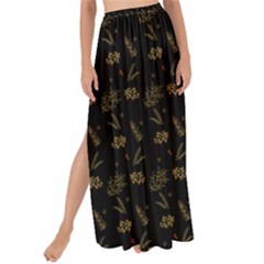 Black And Gold Festive Design Maxi Chiffon Tie-up Sarong by SageExpress