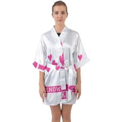 Jesus Loves Me [converted] Quarter Sleeve Kimono Robe by clothcarts