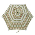 Striped Ornate Floral Print Mini Folding Umbrellas View1