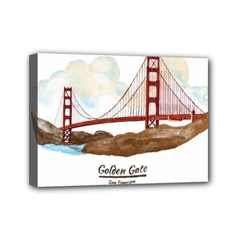 San Francisco Golden Gate Bridge Mini Canvas 7  X 5  by Bigfootshirtshop