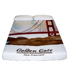 San Francisco Golden Gate Bridge Fitted Sheet (queen Size) by Bigfootshirtshop