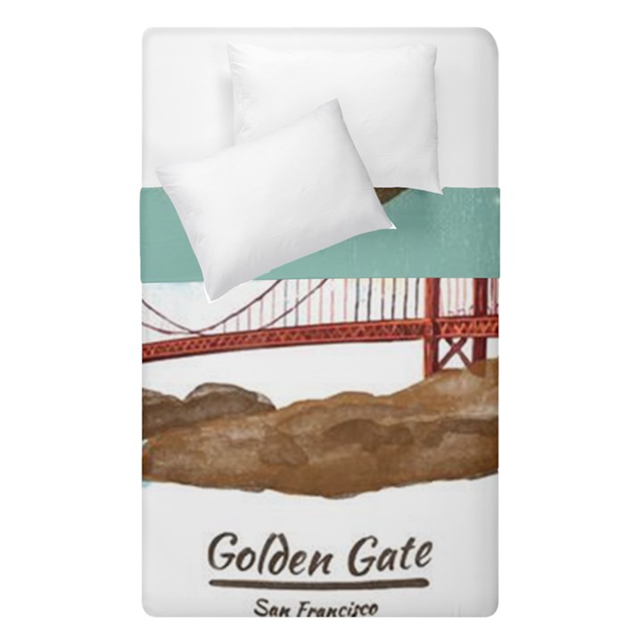 San Francisco Golden Gate Bridge Duvet Cover Double Side (Single Size)