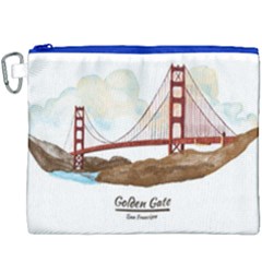 San Francisco Golden Gate Bridge Canvas Cosmetic Bag (xxxl) by Bigfootshirtshop