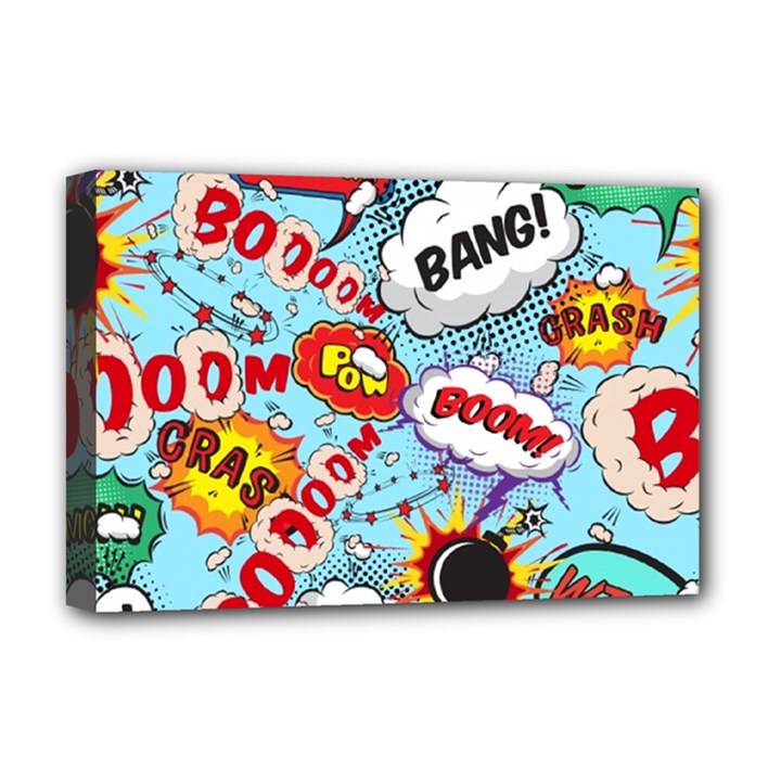 Comic Pattern Deluxe Canvas 18  x 12  