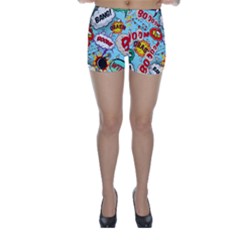 Comic Pattern Skinny Shorts by Bigfootshirtshop