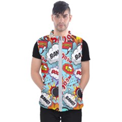 Comic Pattern Men s Puffer Vest by Bigfootshirtshop