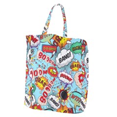 Comic Pattern Giant Grocery Zipper Tote by Bigfootshirtshop