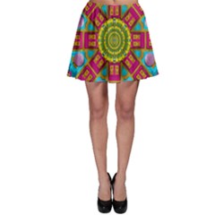 Sunny And Bohemian Sun Shines In Colors Skater Skirt by pepitasart