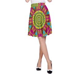 Sunny And Bohemian Sun Shines In Colors A-line Skirt by pepitasart