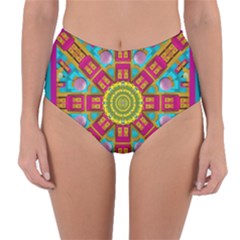 Sunny And Bohemian Sun Shines In Colors Reversible High-waist Bikini Bottoms by pepitasart