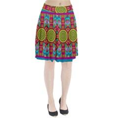 Sunny And Bohemian Sun Shines In Colors Pleated Skirt by pepitasart