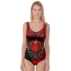 Wonderful Heart With Wings, Decorative Floral Elements Princess Tank Leotard  by FantasyWorld7