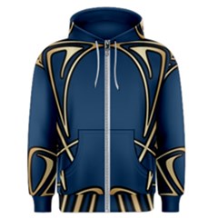 Art Nouveau,vintage,floral,belle Époque,elegant,blue,gold,art Deco,modern,trendy Men s Zipper Hoodie by NouveauDesign