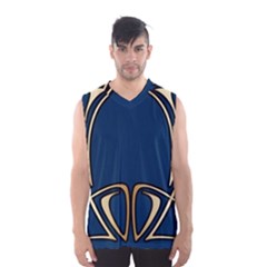 Art Nouveau,vintage,floral,belle Époque,elegant,blue,gold,art Deco,modern,trendy Men s Basketball Tank Top by NouveauDesign