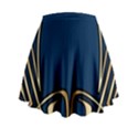 art nouveau,vintage,floral,belle époque,elegant,blue,gold,art deco,modern,trendy Mini Flare Skirt View2