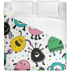 Cute And Fun Monsters Pattern Duvet Cover (king Size) by Bigfootshirtshop