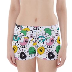 Cute And Fun Monsters Pattern Boyleg Bikini Wrap Bottoms by Bigfootshirtshop