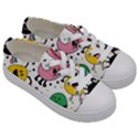 Cute And Fun Monsters Pattern Kids  Low Top Canvas Sneakers View3