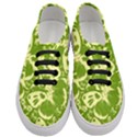 Pale Green Butterflies Pattern Women s Classic Low Top Sneakers View1