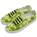 Pale Green Butterflies Pattern Women s Classic Low Top Sneakers View2