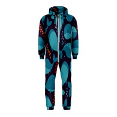 Blue Whale Pattern Hooded Jumpsuit (kids) by Bigfootshirtshop