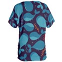 Blue Whale Pattern Women s Oversized Tee View2