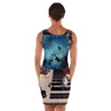 Music, Piano With Birds And Butterflies Wrap Front Bodycon Dress View2