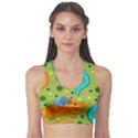 Colorful Dragons Pattern Sports Bra View1