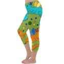 Colorful Dragons Pattern Capri Winter Leggings  View2