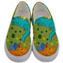 Colorful Dragons Pattern Men s Canvas Slip Ons View1