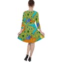 Colorful Dragons Pattern Ruffle Dress View2