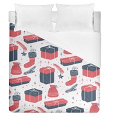 Christmas Gift Sketch Duvet Cover (queen Size) by patternstudio