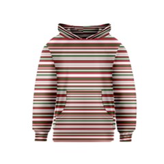 Christmas Stripes Pattern Kids  Pullover Hoodie