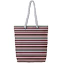 Christmas Stripes Pattern Full Print Rope Handle Tote (Small) View1