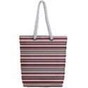 Christmas Stripes Pattern Full Print Rope Handle Tote (Small) View2