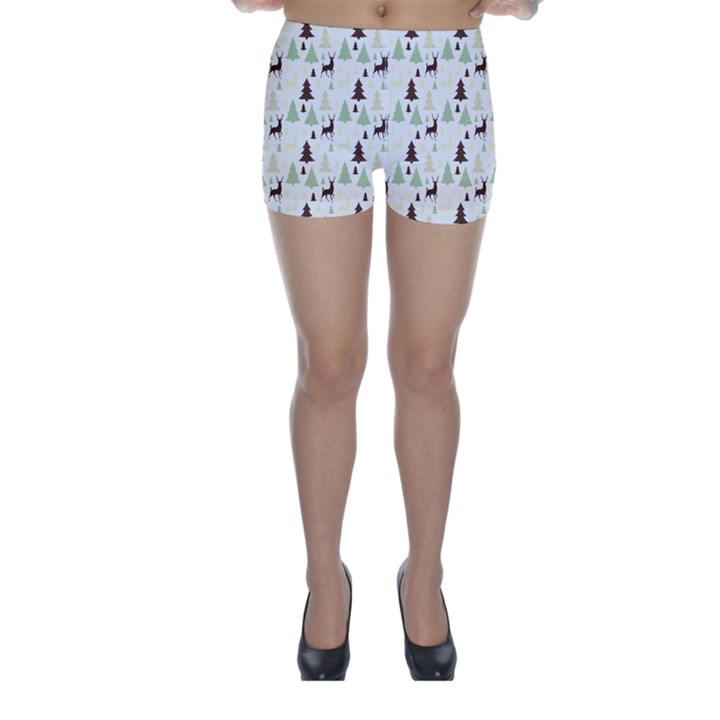 Reindeer Tree Forest Skinny Shorts