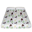 Reindeer Tree Forest Fitted Sheet (Queen Size) View1