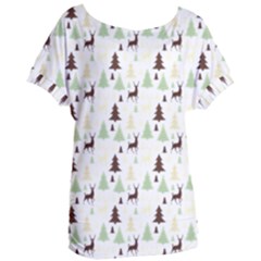 Reindeer Tree Forest Women s Oversized Tee by patternstudio