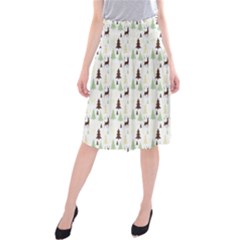 Reindeer Tree Forest Midi Beach Skirt by patternstudio