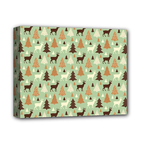 Reindeer Tree Forest Art Deluxe Canvas 14  X 11  by patternstudio