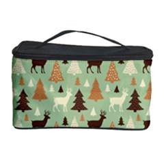 Reindeer Tree Forest Art Cosmetic Storage Case by patternstudio