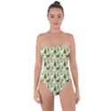 Reindeer Tree Forest Art Tie Back One Piece Swimsuit View1