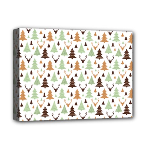 Reindeer Christmas Tree Jungle Art Deluxe Canvas 16  X 12   by patternstudio