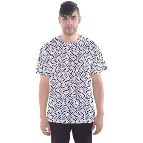 Wavy Intricate Seamless Pattern Design Men s Sports Mesh Tee by dflcprints