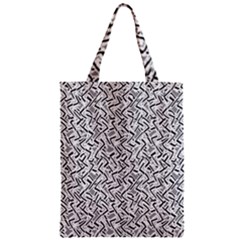 Wavy Intricate Seamless Pattern Design Zipper Classic Tote Bag by dflcprints