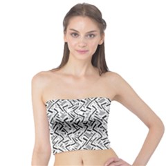 Wavy Intricate Seamless Pattern Design Tube Top by dflcprints