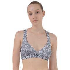 Wavy Intricate Seamless Pattern Design Sweetheart Sports Bra by dflcprints