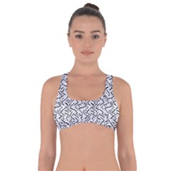 Wavy Intricate Seamless Pattern Design Got No Strings Sports Bra by dflcprints