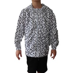 Wavy Intricate Seamless Pattern Design Hooded Wind Breaker (kids) by dflcprints